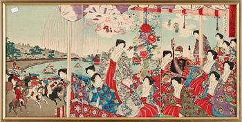 Yoshu Chikanobu · YOSHU CHIKANOBU, träsnitt, Japan, sent 1800-tal.