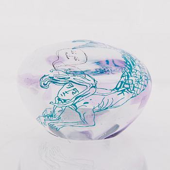 ELLA VARVIO, A glass sculpture, signed Ella Varvio 2014.