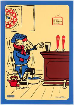 AFFISCHER, 5 st, "Tuffa Viktor", Bull's Presstjänst, Art Work Shop, 1960-tal.