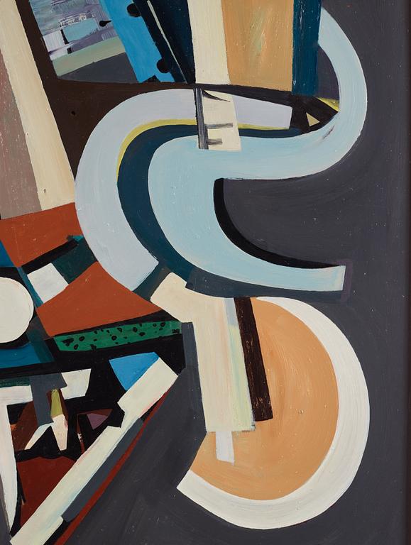 Leif Ericson, "Komposition mot grå fond".