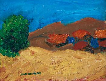 448. Inge Schiöler, "Yellow hills, Koster".