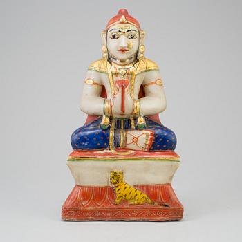 SKULPTUR, alabaster. Indien, 1900-tal.