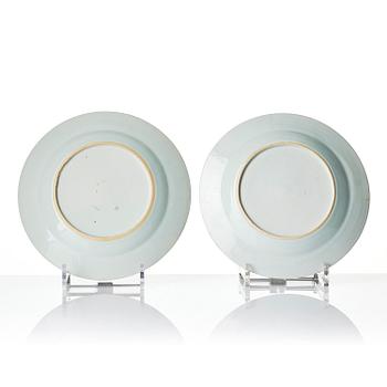 A set of 12 famille rose dishes, Qing dynasty, Qianlong (1736-95).