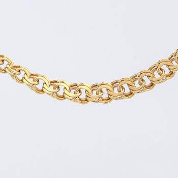 Halsband doserad Bismarck-länk 18K guld.
