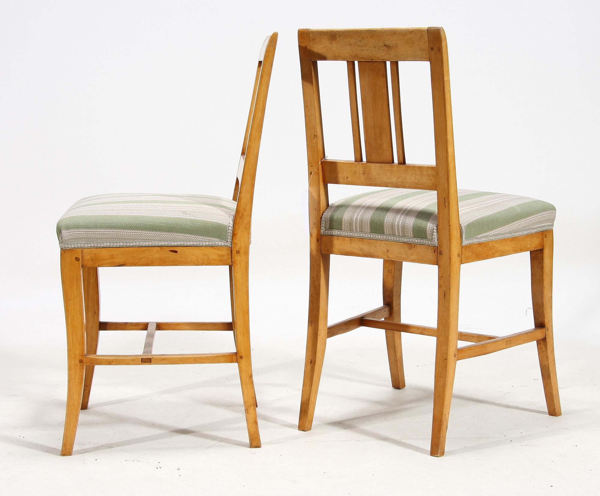 SOFFA samt STOLAR, ett par biedermeier, 1800-talets mitt.