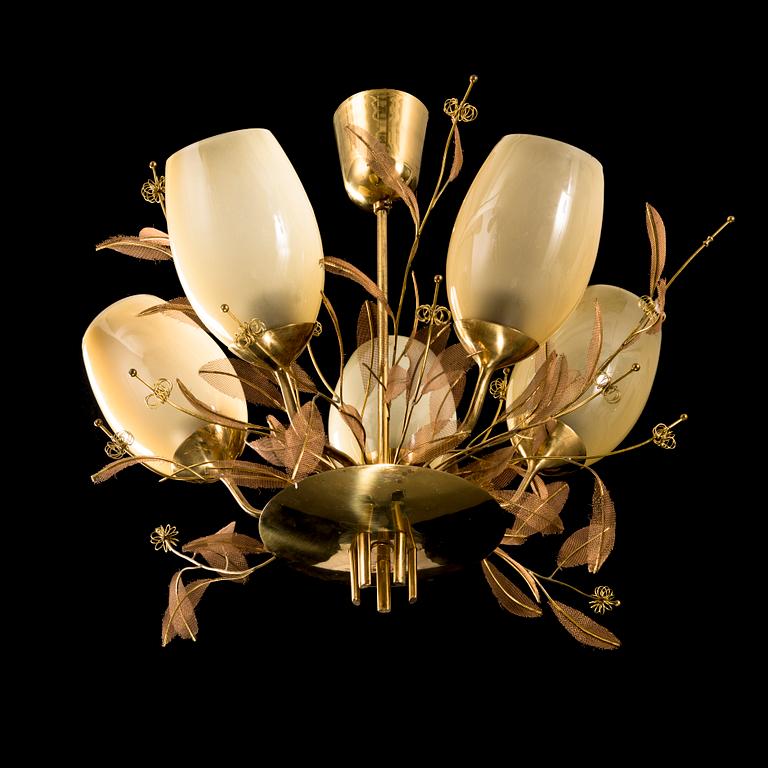A mid-20th century pendant lamp model 9029/5 for Taito Oy, Finland.