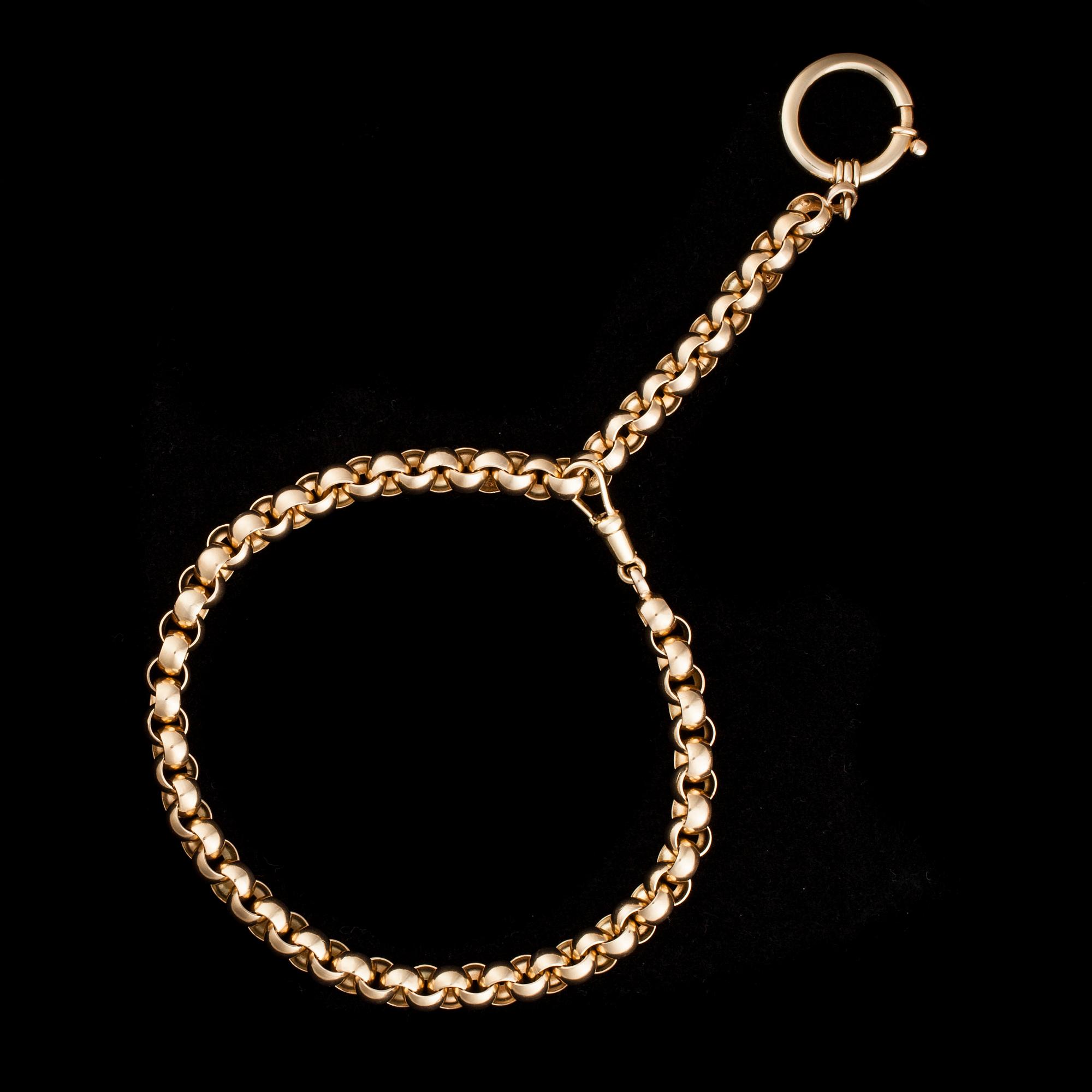 KLOCKKED, 14K guld, Pirkan Kulta Tammerfors 1998. Vikt ca 13 g.