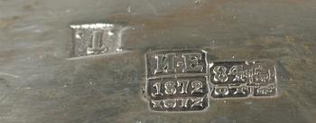 LJUSSTAKE/BORDSLAMPA, silver, Polen 1872.