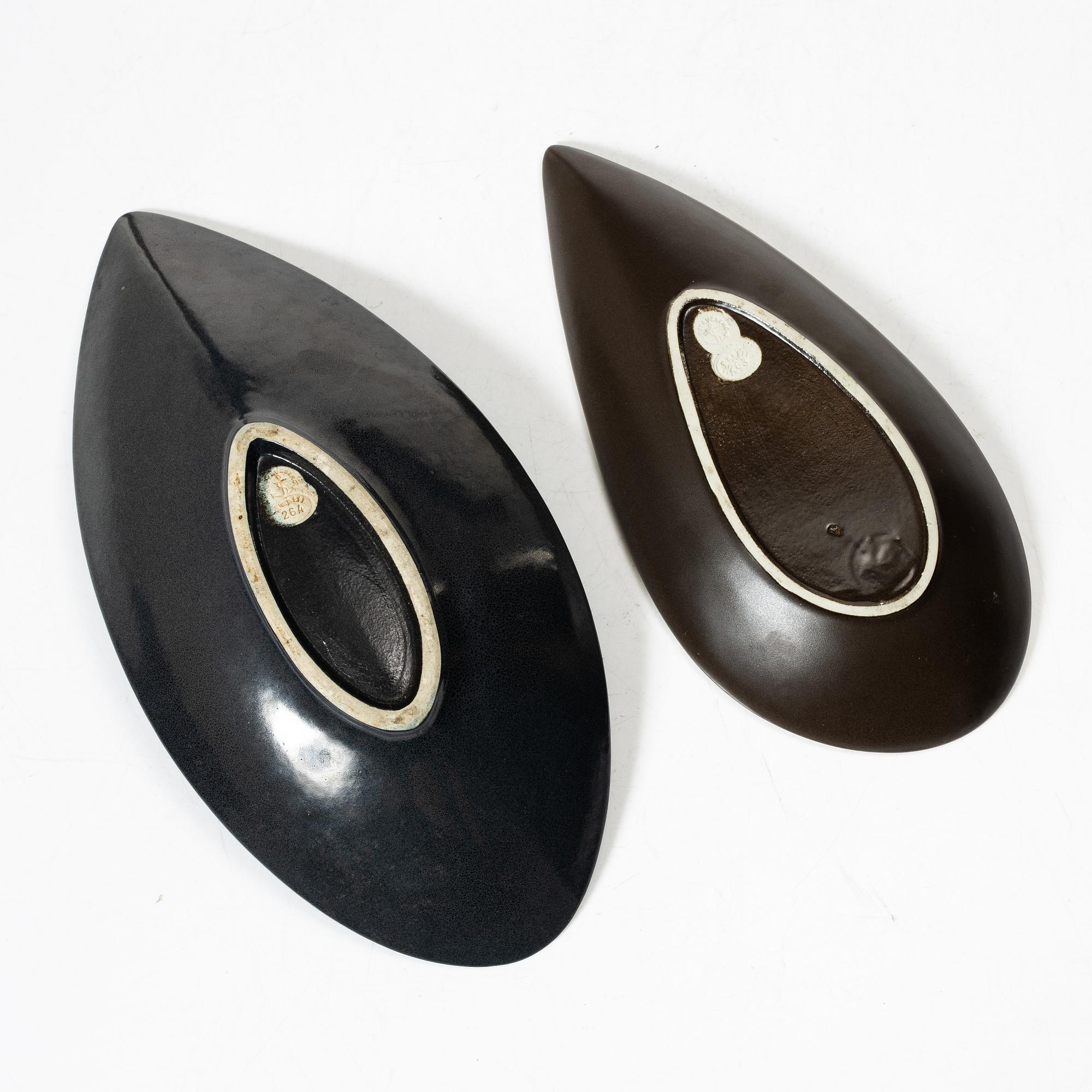 Stig Lindberg, keramik, 6 delar, "Reptil", Gustavsberg.