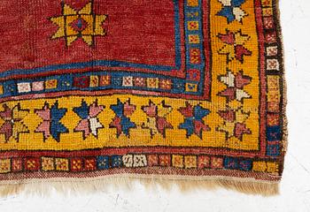 An antique prayer rug, central Anatolia, c.. 92 x 77 cm.