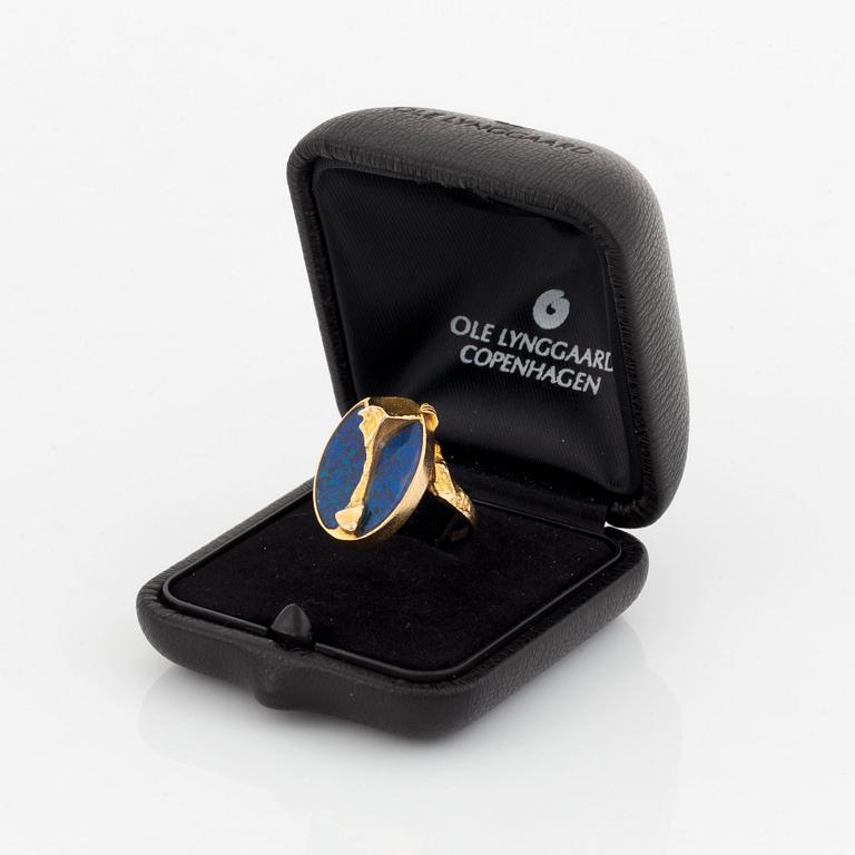 Lapponia ring design Björn Weckström 18K guld med opal.