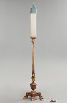 A Swedish Grace floor lamp attributed to Helge Werner, 1920's.