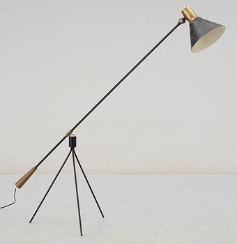 A Gilbert Watrous floor lamp, by Heifetz Mfg, 1950's,