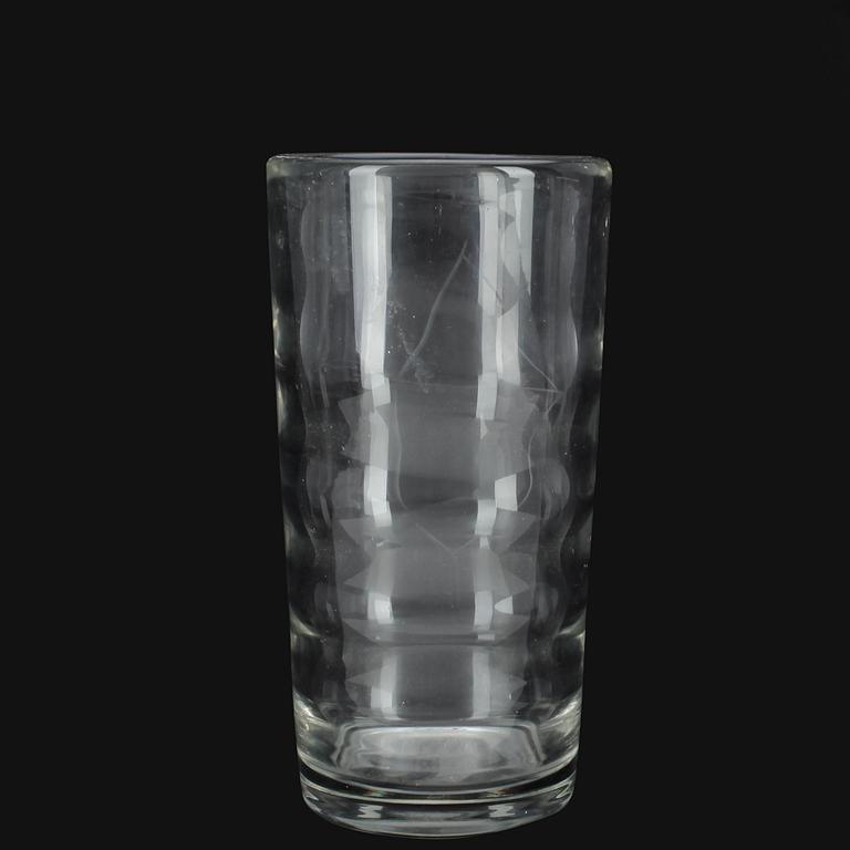 VAS, glas, Vicke Lindstrand, Orrefors. Signerad Of LS 1514 KR.