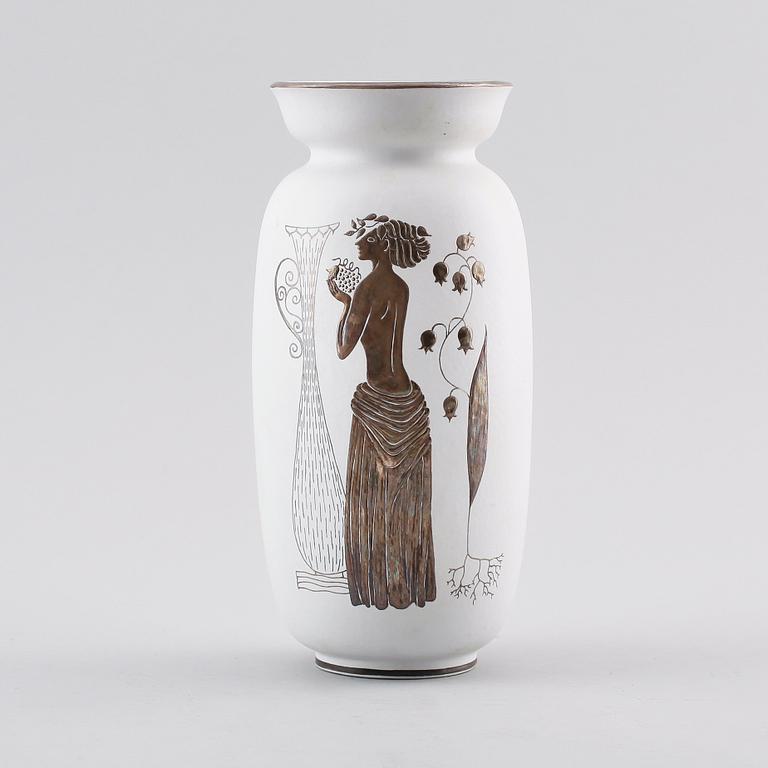 VAS, stengods, "Grazia", Stig Lindberg, Gustavsberg, omkring 1900-talets mitt.