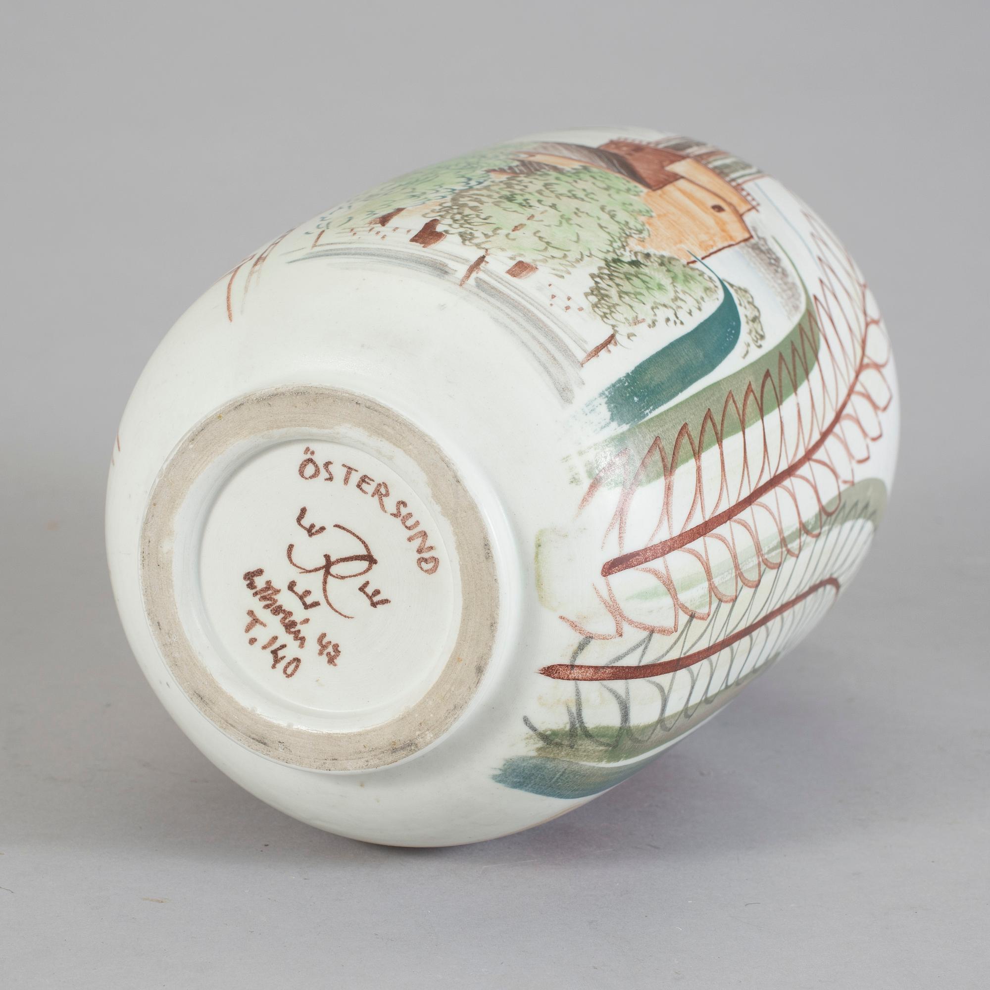 VAS, stengods, Lars Thorén, Rörstrand, signerad.