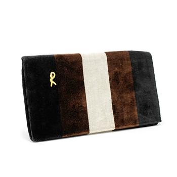 ROBERTA DI CAMERINO, a velvet clutch.