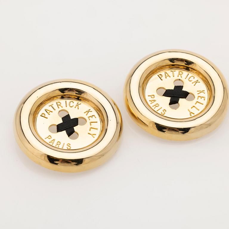 Brooches, a pair, Patrick Kelly, Paris.