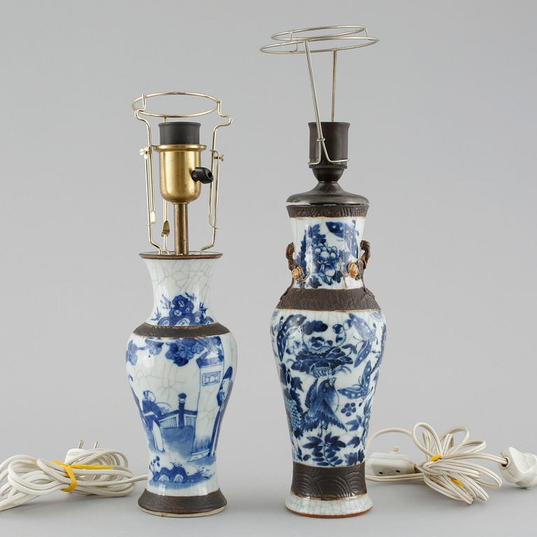 Two Chinese table lamps from the 20th century.