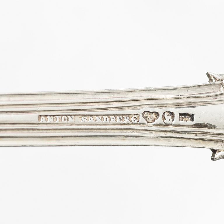 A set of Swedish silver spoons, Haparanda 1904-1906 (14 pieces).