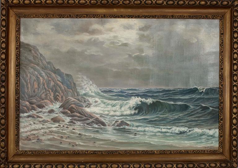 OKÄND KONSTNÄR 1900-TAL, olja på duk, sign W.Timen?.