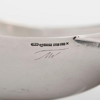 Tapio Wirkkala, a 1950s 'Lieve' silver bowl, marked TW, Kultakeskus, Hämeenlinna 1958.