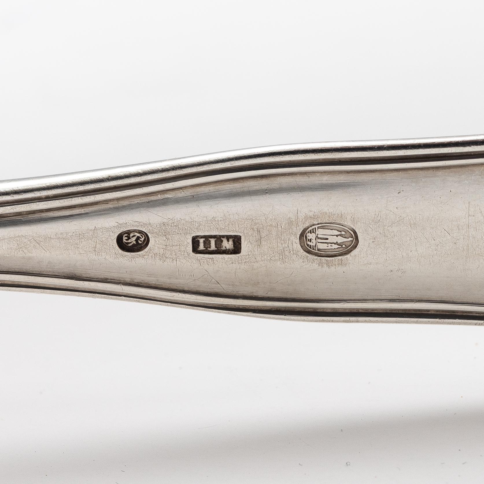 A silver cutlery set, model "Old Danish", mostly with mark of Cohr, Denmark (157 pieces).