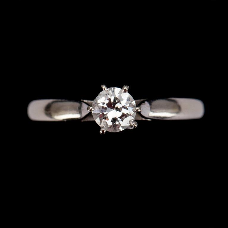 RING, vitguld 18K, briljantslipad diamant ca 0,25 ct. Paino 2,5 g.