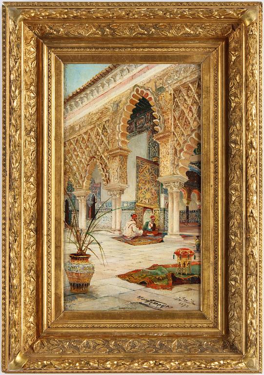 José Montenegro Capell, oil on canvas, signed and dated Sevilla 1898.