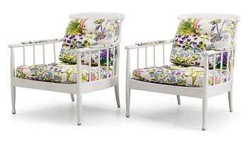 550. A pair of Kerstin Hörlin-Holmquist 'Skrindan' easy chairs, OPE Möbler.