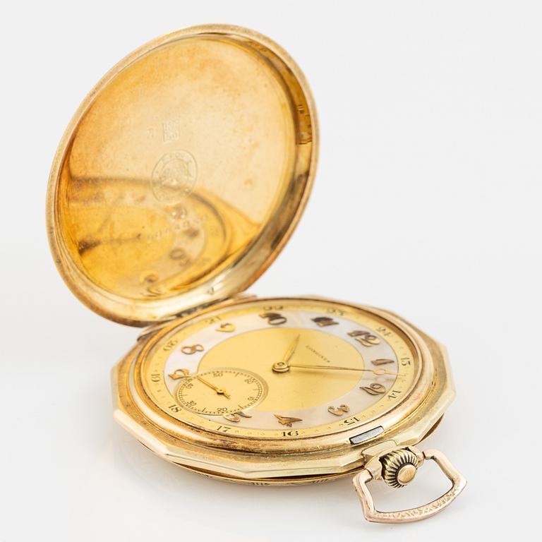 Longines 14K gold. pocket watch, 50 mm.