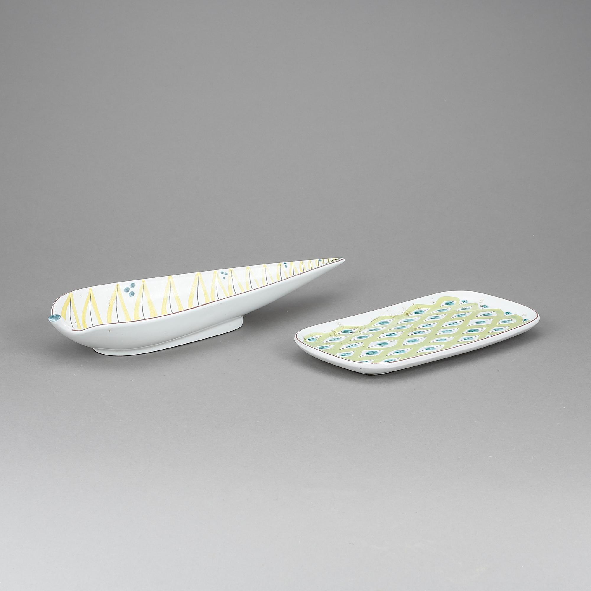 FAT, 2 st, fajans, Stig Lindberg, Gustavsberg Studio.