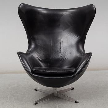 A 1960s arm chair "Egg chair" designed for Fritz Hansen, Denmark.