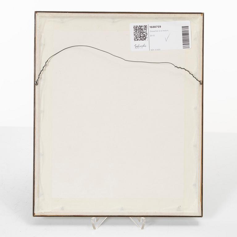 Oidentifierad konstnär, två målningar, Indien, 1900-tal.