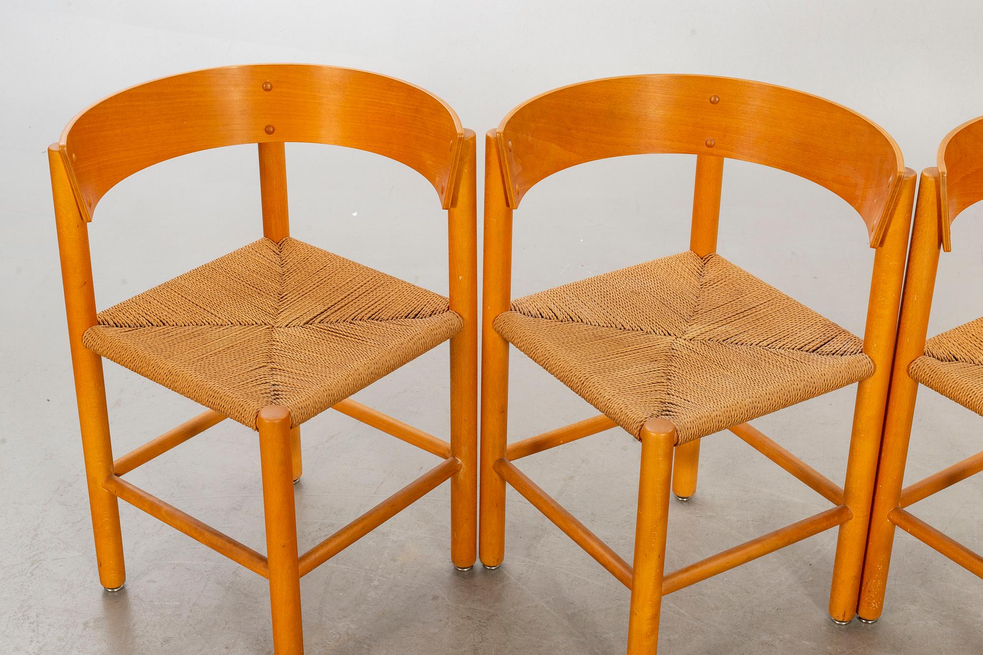 MOGENS LASSEN, matbord, stolar, 4 st, Fritz Hansen, Danmark, formgivna 1964-65.