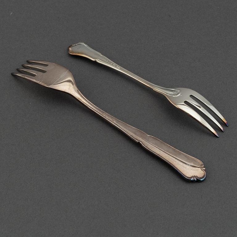 A german silver cutlery service, silver 800, including Bruckmann (68+ 24 pieces).