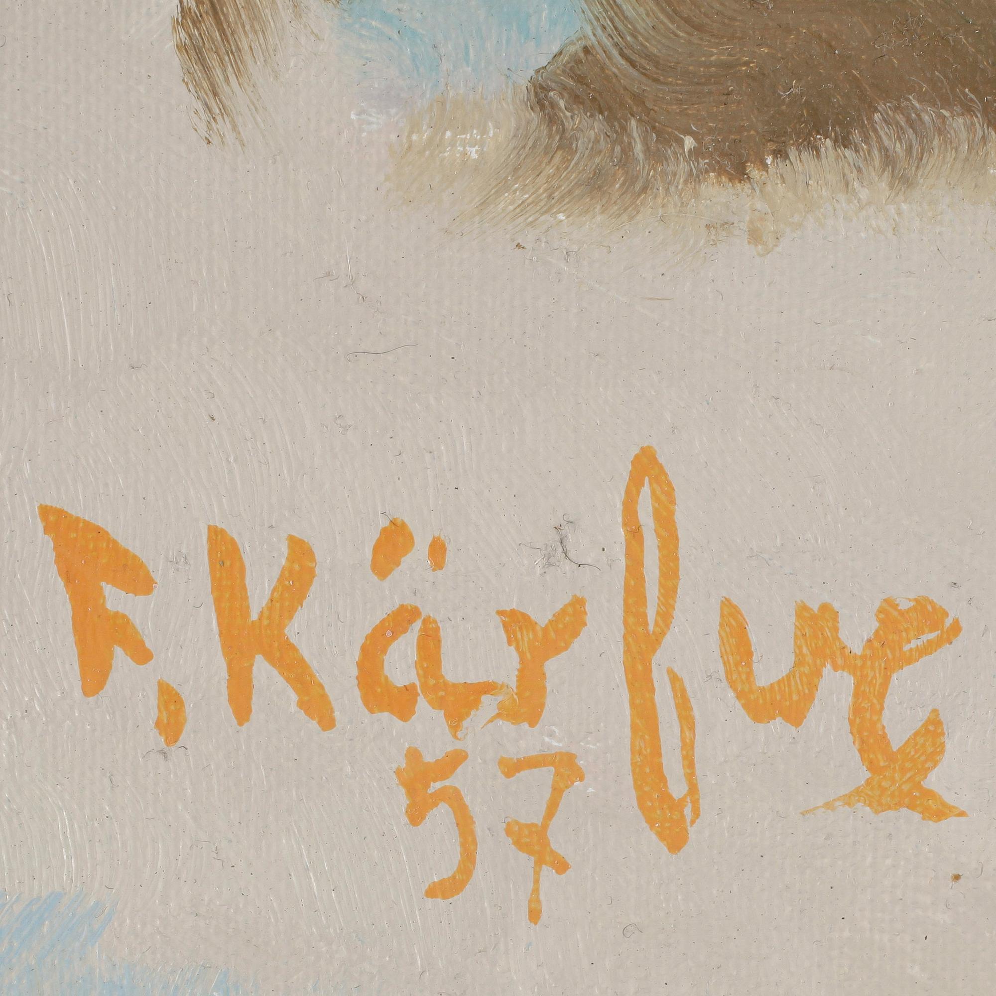 FRITZ KÄRFVE, olja på duk, sign o dat -57.