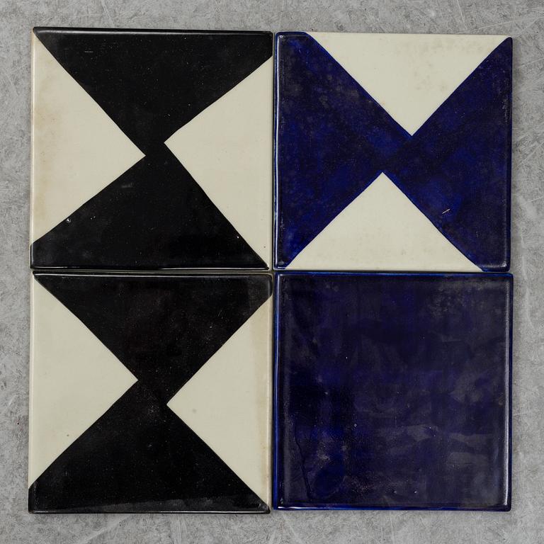 MARIANNE WESTMAN, kakelplattor, ca 64 st, Rörstrand, 1950-60-tal.