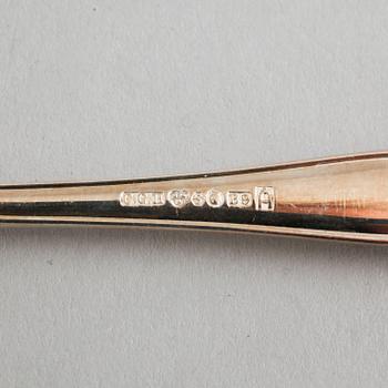 72 silver cutlery by C.G Hallberg, Stockholm, 20th century.