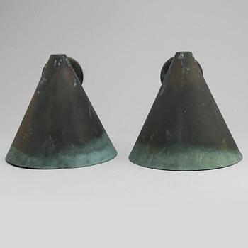 HANS-AGNE JAKOBSSON, a pair of 'Tratten' wall lights, Markaryd.