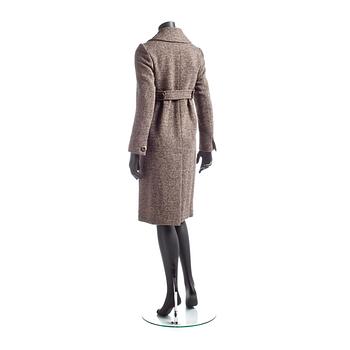 WEEKEND MAX MARA, a beige/brown wool blend coat.