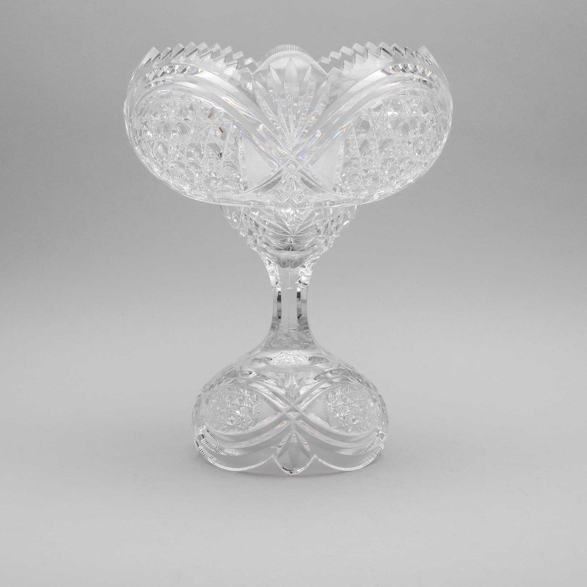 SKÅL PÅ FOT, glas, 1900-talets mitt.