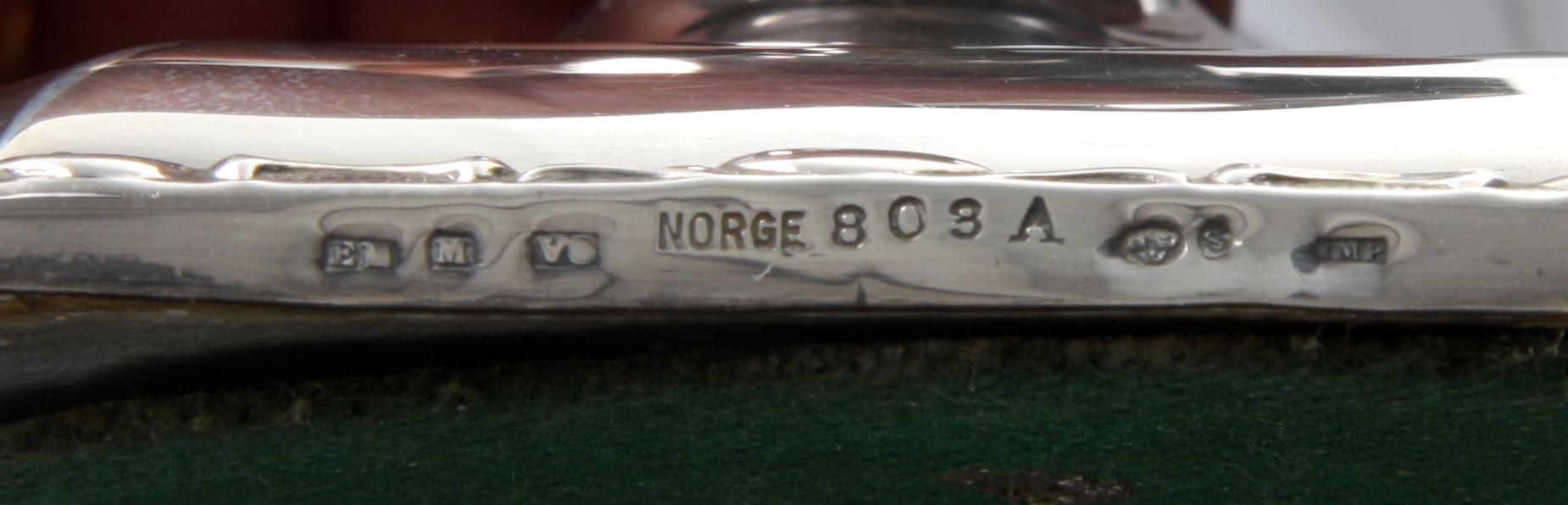LJUSSTAKAR, ett par, silver, Norge.