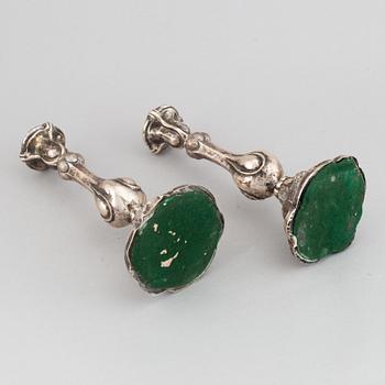 Gustaf Dahlgren, ljusstakar, ett par, silver, Malmö, 1860.