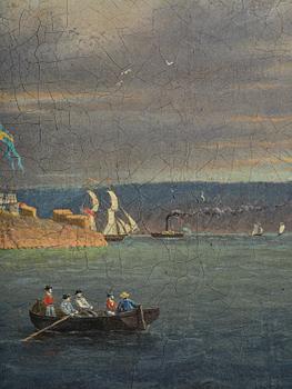 Marcus Larsson, Skepp utanför Norges kust, troligtvis Kristiania (Oslo), möjligtvis korvetten ”Lagerbjelke” och fregatten ”Josephine”.