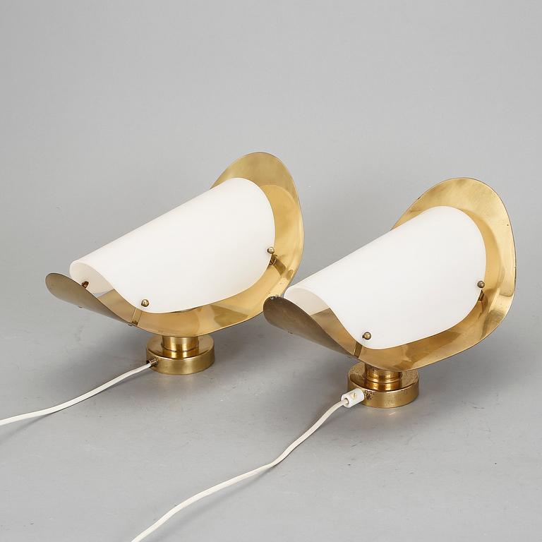 VÄGGLAMPOR, troligen Karlskrona Lampfabrik, 1960-tal.
