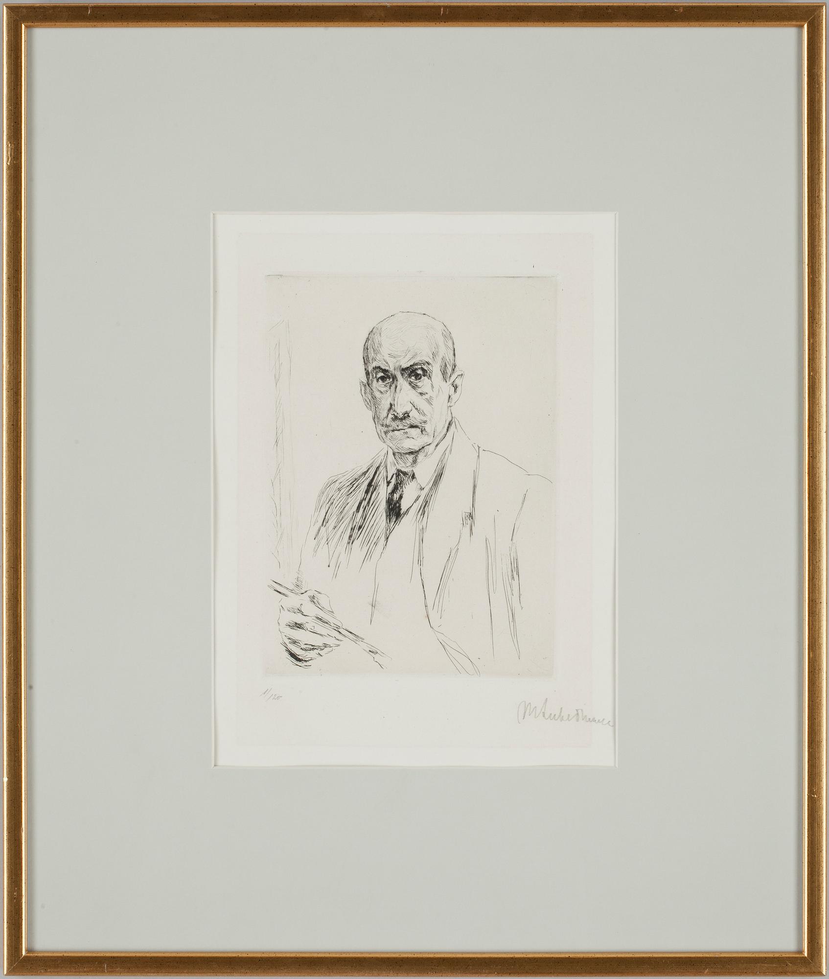 MAX LIEBERMANN, torrnålsgravyr, signerad o numrerad i blyerts 1/120.