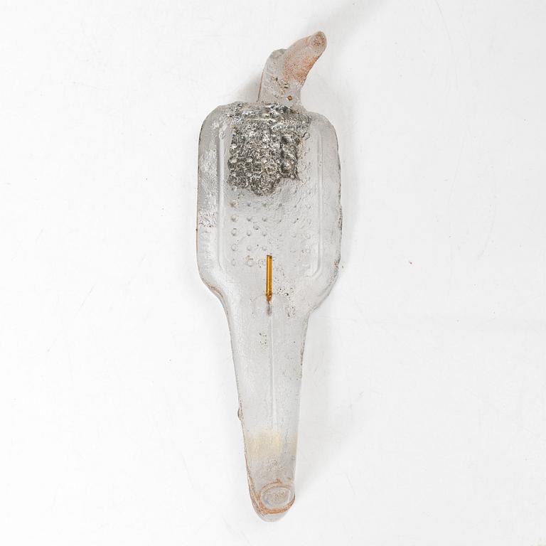 Bertil Vallien, unik väggskulptur, sandgjutet glas, "Idol".