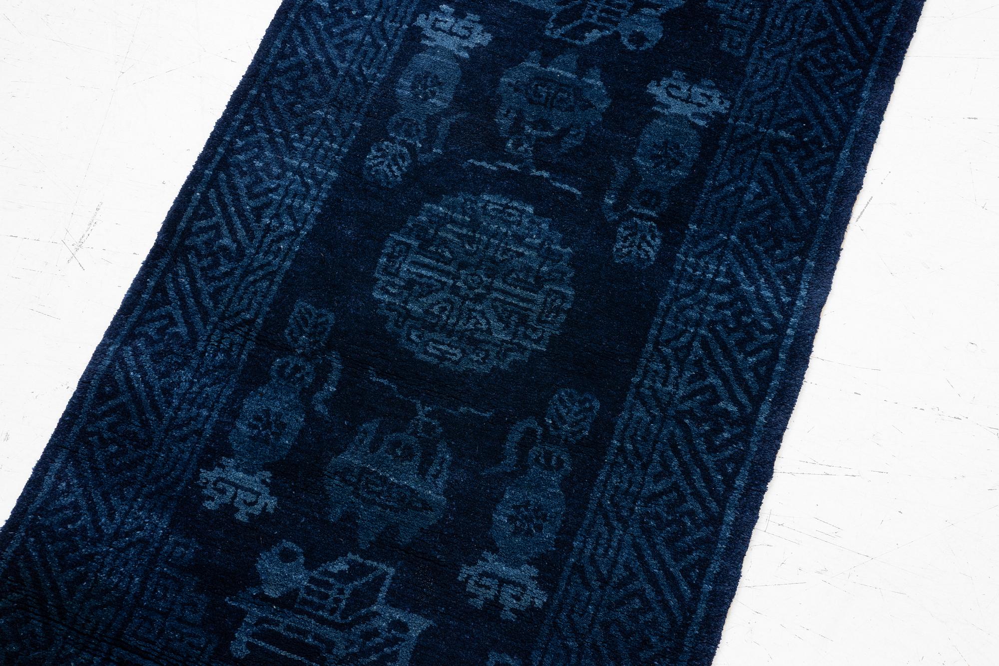 An antique Baotou, rug north China, c. 140 x 70 cm.