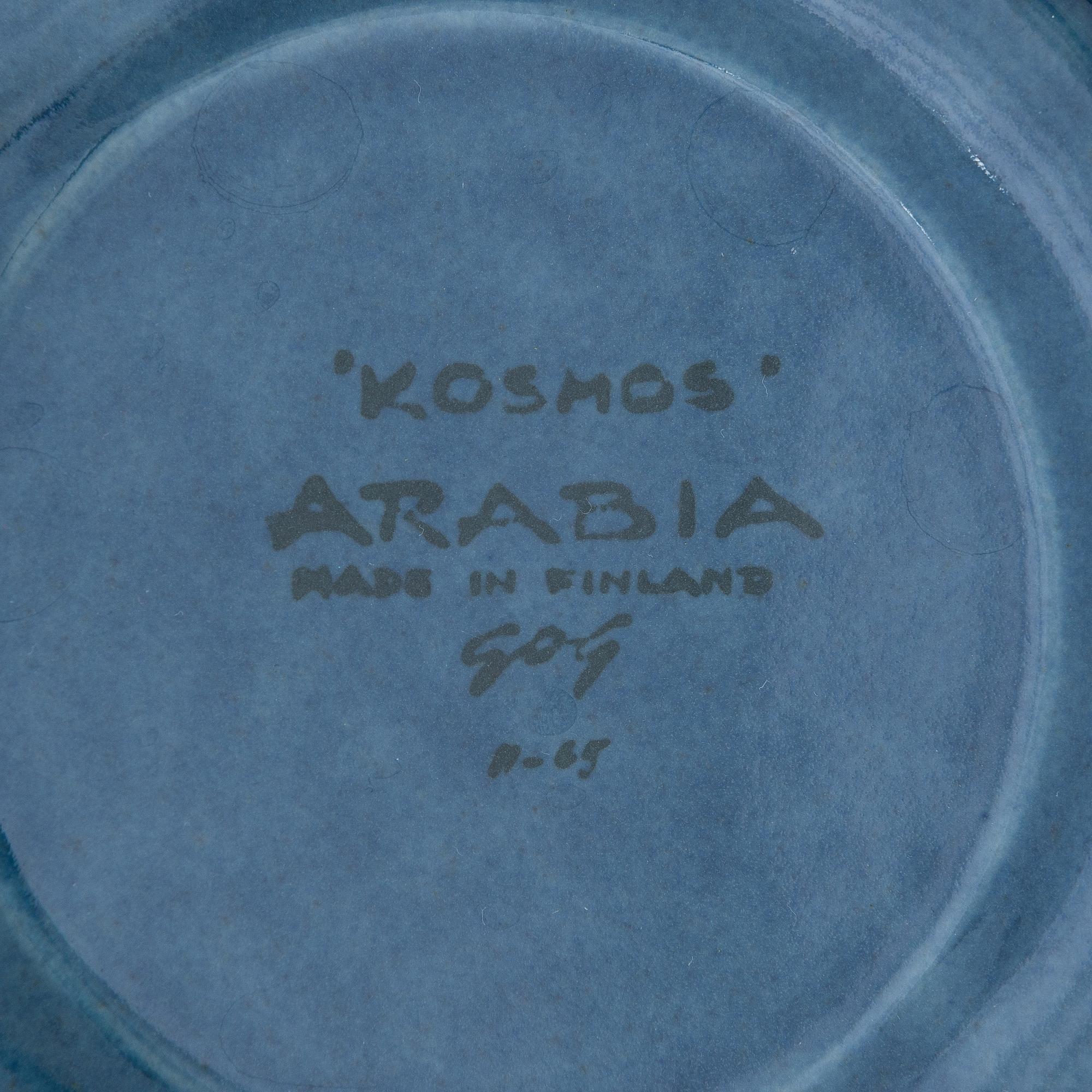 Gunvor Olin-Grönqvist, tekoppar, 4 st, "Kosmos", Arabia 1965-66.